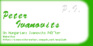 peter ivanovits business card